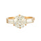 Bague 55 Bague solitaire 2,85 ct en or jaune 18 carats et diamants baguette 58 Facettes AB1