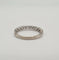 Bague 55.5 Demi-alliance or blanc 18 carats sertie de diamants 58 Facettes