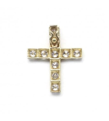Collier Croix Or jaune & Diamants - 1,80 carats 58 Facettes 230005SP