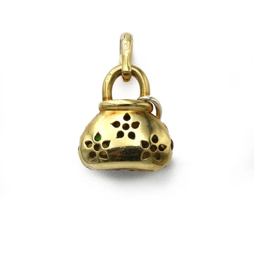 Pendentif Pendentif Sac - or jaune, diamants et pierres de couleur 58 Facettes 250249R