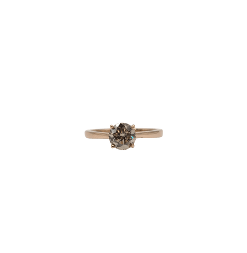 Bague 53 Bague solitaire or rose sertie d'un diamant 58 Facettes