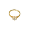 Bague 52.5 Bague halo en or jaune 18 carats avec diamants 58 Facettes 2952