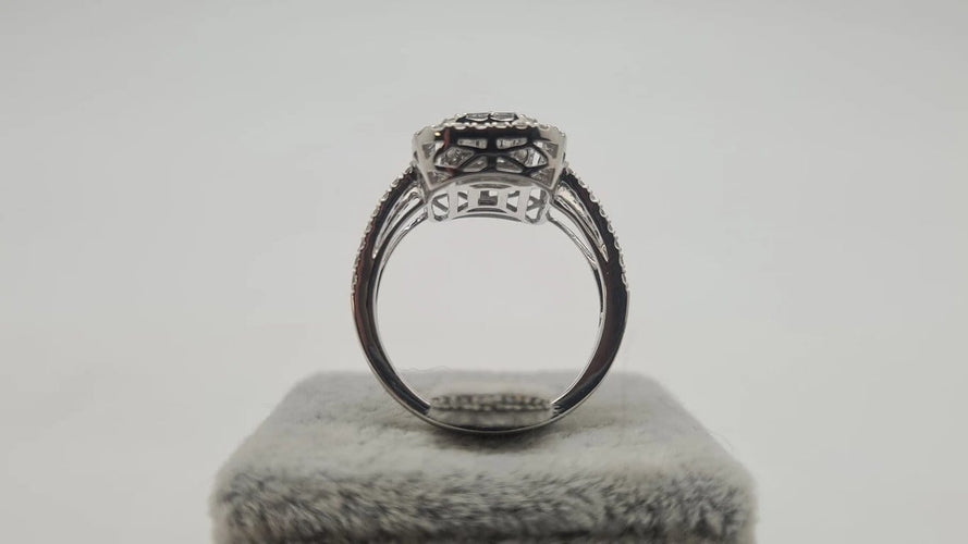 Bague 53 Bague en Or blanc diamants 58 Facettes