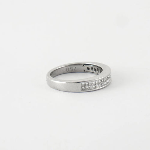 Bague 54.5 Bague Or blanc 18 Diamants 58 Facettes