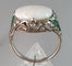 Bague 55 Bague Art Déco Argent Opale Emeraudes Diamants 58 Facettes