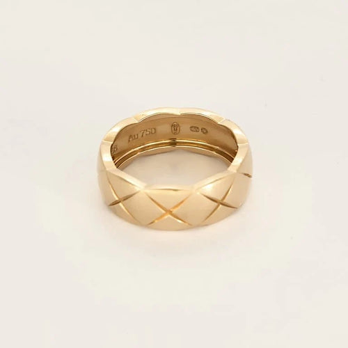 Bague 52 Chanel Bague Coco Crush en or beige 58 Facettes 58FC107