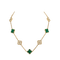 Collier Van Cleef & Arpels Alhambra - Collier 10 motifs en or jaune, malachite et diamants 58 Facettes 2.19247