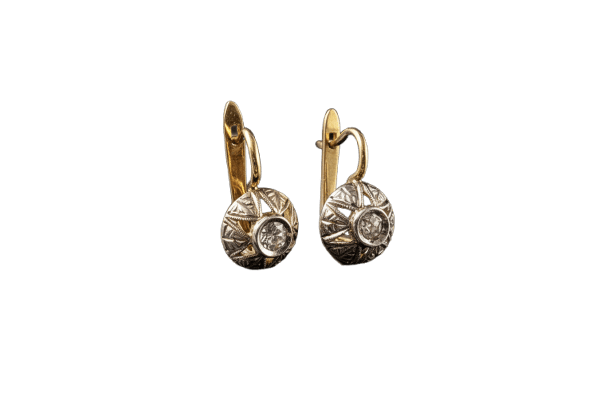Boucles d'oreilles Boucles d’oreilles puces - Premier Novecento en or jaune 750 et diamants 58 Facettes