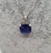 Collier Collier or blanc serti d’un saphir ceylon et diamants 58 Facettes