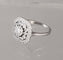 Bague 53.5 Bague Style Art Déco Octogonale Diamants Or Blanc 58 Facettes R 1656