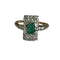 Bague 60.5 Bague ancienne or jaune émeraude Colombie diamants 58 Facettes 4603