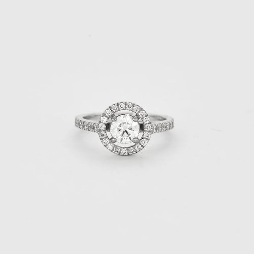 Bague 52 Bague Or blanc Diamants 58 Facettes