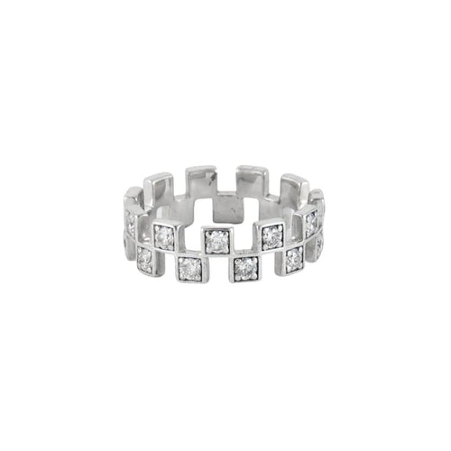 Bague 54 Bague double rang Diamants 58 Facettes