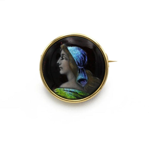 Broche Broche - Or jaune & Email Limoges 58 Facettes 250276R