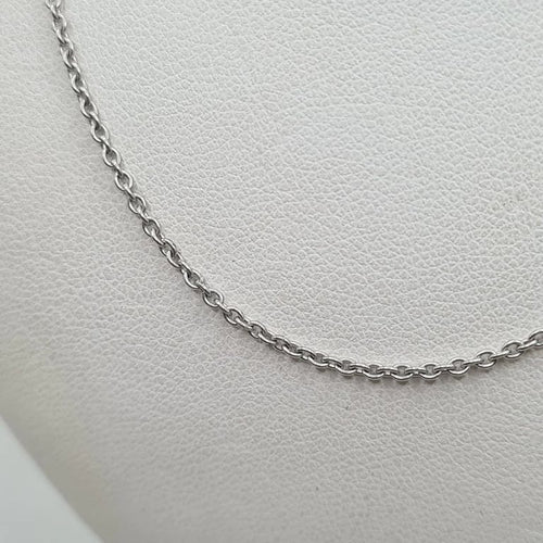 Collier Chaine or blanc 18 carats 58 Facettes