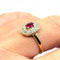 Bague 54 Bague or jaune diamants rubis 58 Facettes V43