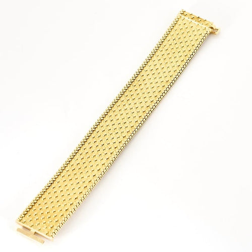 Bracelet Georges Lenfant - Rare bracelet à maille Relief Empire en or jaune 58 Facettes CLA1153