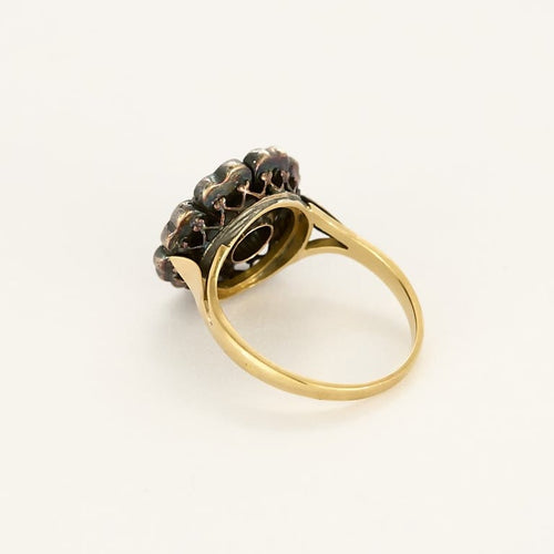 Bague 45.5 Bague or jaune, argent, diamant et tourmalines 58 Facettes DINA0345