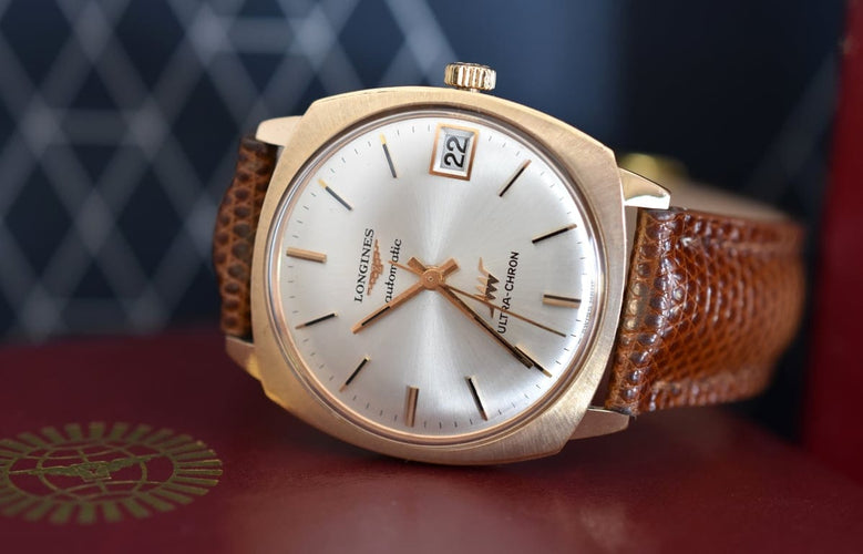 Montre Longines Ultra-Chron - Montre automatique en or jaune 18 carats, réf. 8357/1 58 Facettes LON-300