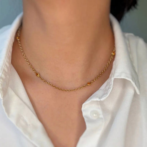 Collier Collier - Or jaune & Citrines 58 Facettes 250248R