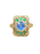 Bague 53 Bague entourage Pompadour en or jaune 18 carats saphir, tanzanites et diamants 58 Facettes