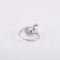 Bague 49 / Blanc/Gris / Or 585 Bague Solitaire Diamant 0.45 carat 58 Facettes 190128R
