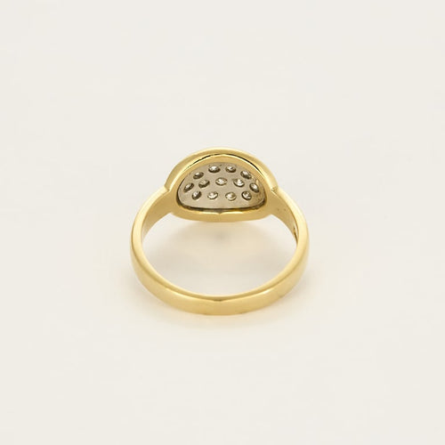 Bague 52.5 Bague en or jaune et or gris, diamants 58 Facettes VAN0760X2
