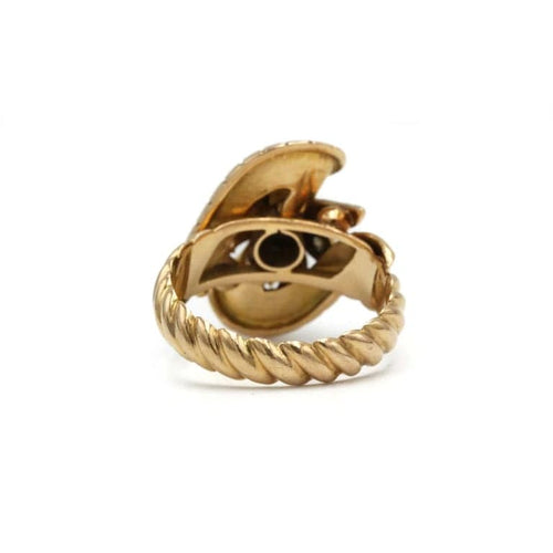 Bague 52 Bague Godronnée - Or jaune, Platine & Diamants 58 Facettes 250315R