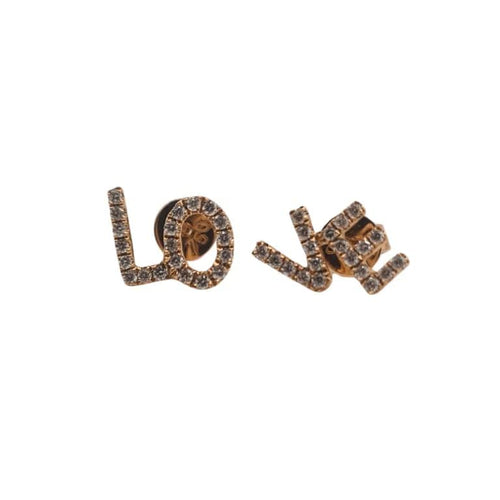 Boucles d'oreilles Boucles d’oreilles «LO VE » or rose diamants 58 Facettes