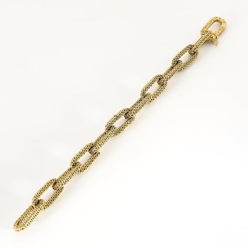 Bracelet GAY Frères -Elégant Bracelet or jaune à grosse maille forçat tressée 58 Facettes ENG11540