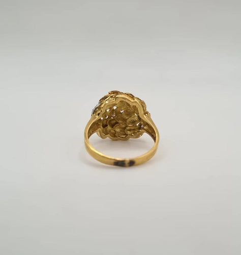 Bague 53 Bague or jaune sertie de diamants 58 Facettes