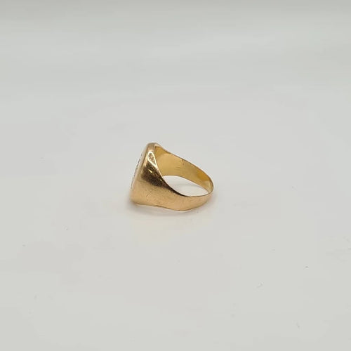 Bague 49.5 Chevalière SM or jaune 58 Facettes