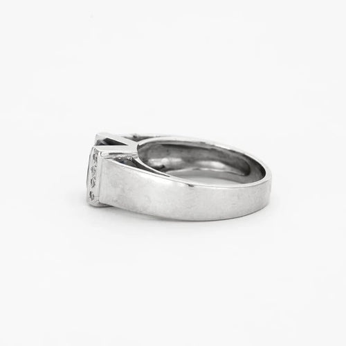 Bague 59 Bague jonc or gris saphir et diamants 58 Facettes GU32