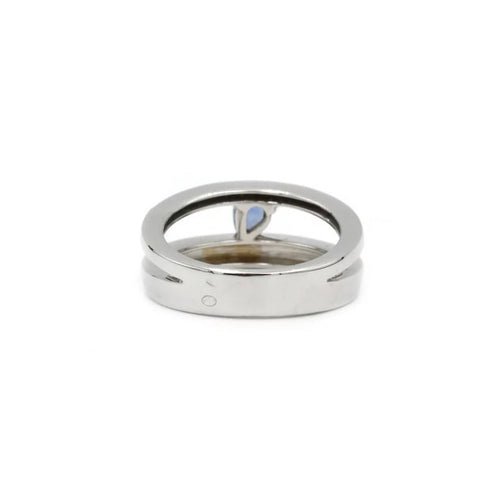 Bague 54 Bague or blanc diamants & saphir 58 Facettes 240348R