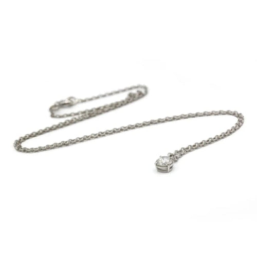Collier Collier pendentif en or blanc 750‰ et diamant 58 Facettes 250210R