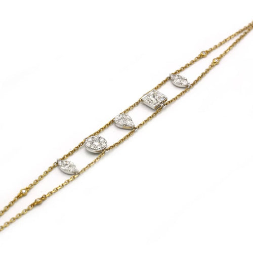 Bracelet Bracelet Or bi-colore Pampilles - DJULA 58 Facettes 250409R