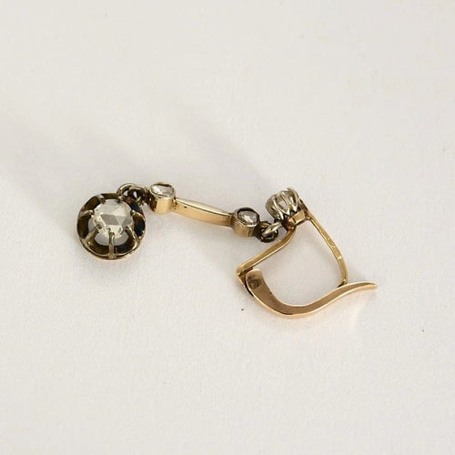 Boucles d'oreilles Boucles d'oreilles pendantes en or rose 18k, platine et diamants 58 Facettes DADB-09