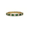 Bague 59 Demi-Alliance - Or jaune, Diamants & Emeraudes 58 Facettes 250066SP