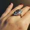 Bague 54 Bague pompadour platine saphir diamants 58 Facettes 3427