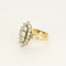 Bague 54.5 Bague navette en or jaune et or blanc 18K avec diamants 58 Facettes 58FC156