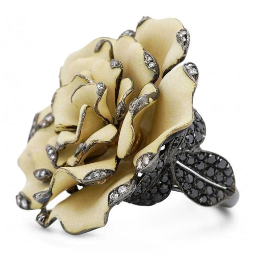 Bague Bague Lydia Courteille or noir diamants 58 Facettes 6.1E+230