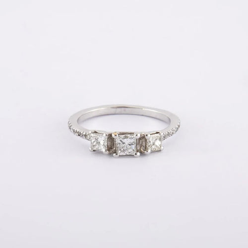 Bague 53 Bague Trilogie Diamants 58 Facettes 220012R