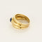 Bague 57 Bague bandeau en or jaune et saphir 58 Facettes PER0517