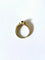 Bague 53 Bague godronnée en or jaune 18k saphir bleu et diamants 58 Facettes