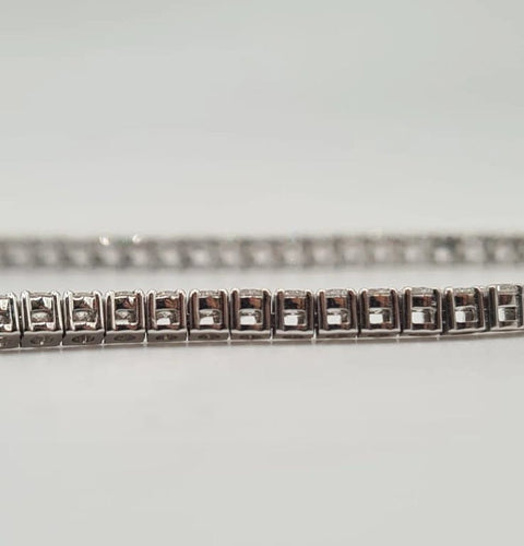 Collier Collier rivière or blanc sertie de diamants 58 Facettes