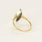 Bague 54 Bague marquise en or jaune, or blanc et diamants 58 Facettes 58FC109