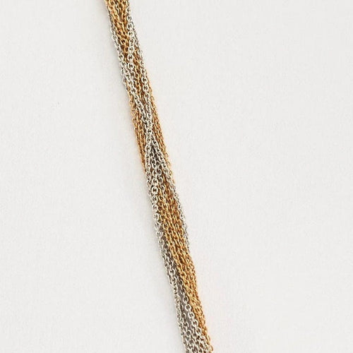 Collier Collier pendentif pavé de diamants en or rose et or gris 58 Facettes LJ25-334