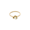 Bague 52.5 Bague florale cœur en or jaune 18 carats et perle de culture 58 Facettes 25384