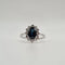 Bague 53 Bague or blanc carats sertie d'un saphir et de diamants naturels 58 Facettes