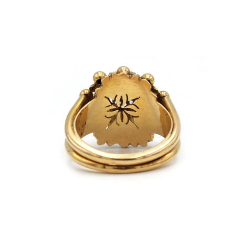 Bague 59 Bague Dôme - Or jaune, Platine et Diamants 58 Facettes 250314R